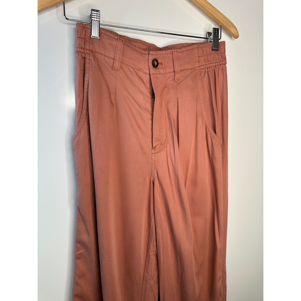Madewell The Neale Straight Leg Pant Drapeweave Dried Rose NI613 Women's Size 2 - Picture 3 of 16